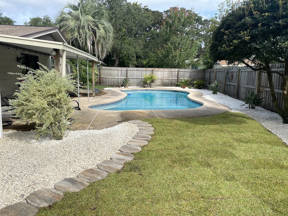 A great pool landscaping idea is to add native plants.