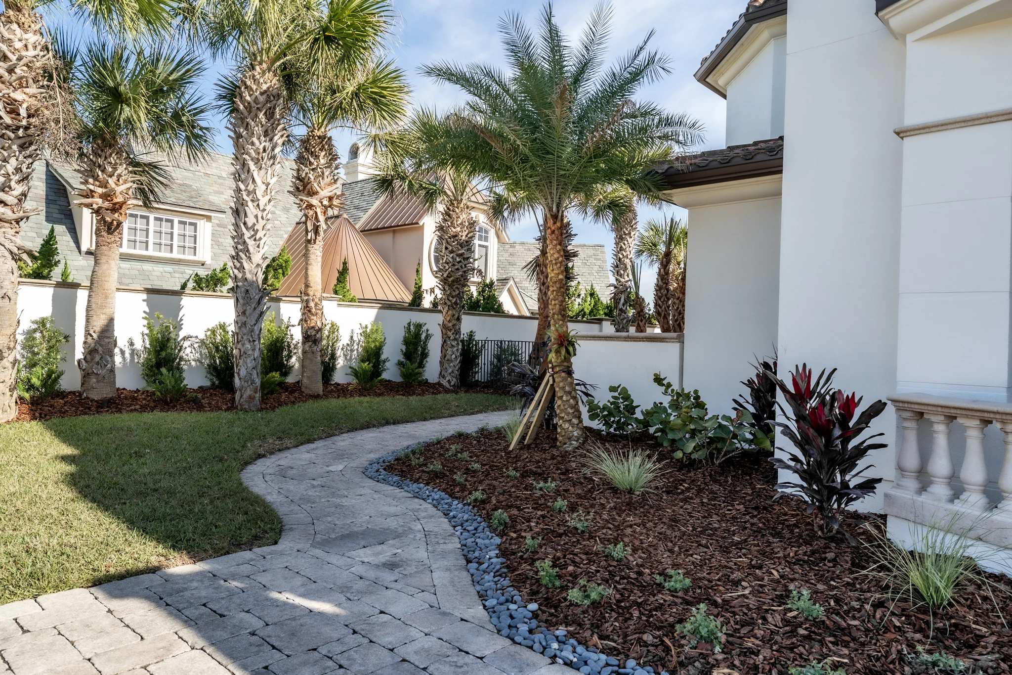 St. Johns Landscape Luxury landscape installation on Ponte Vedra Blvd in St. Johns County near San Pablo Island