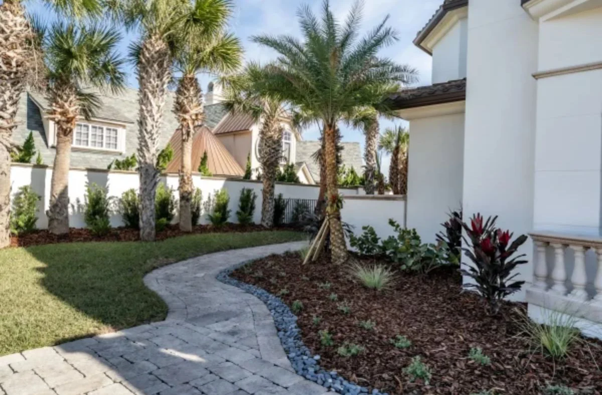 Outdoor living area inspired by the initial consultation for a luxury landscaping project along the Atlantic Coastline