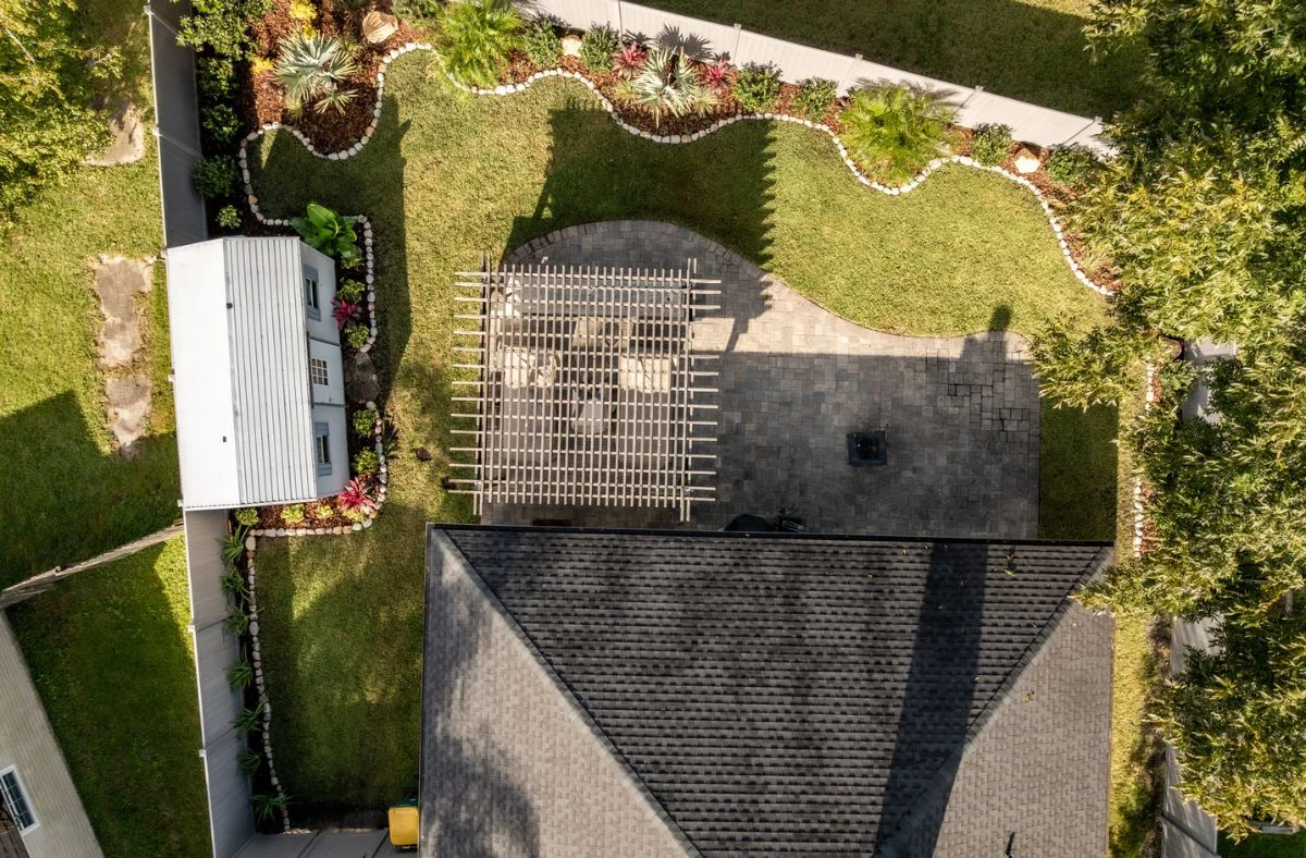 Gazebo with professional installation offering cost-effective shade structures for a luxury Florida backyard