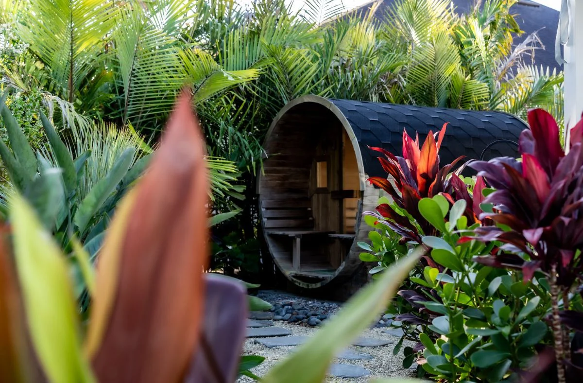 a tropical wilderness and health retreat steps away from the coffee machine